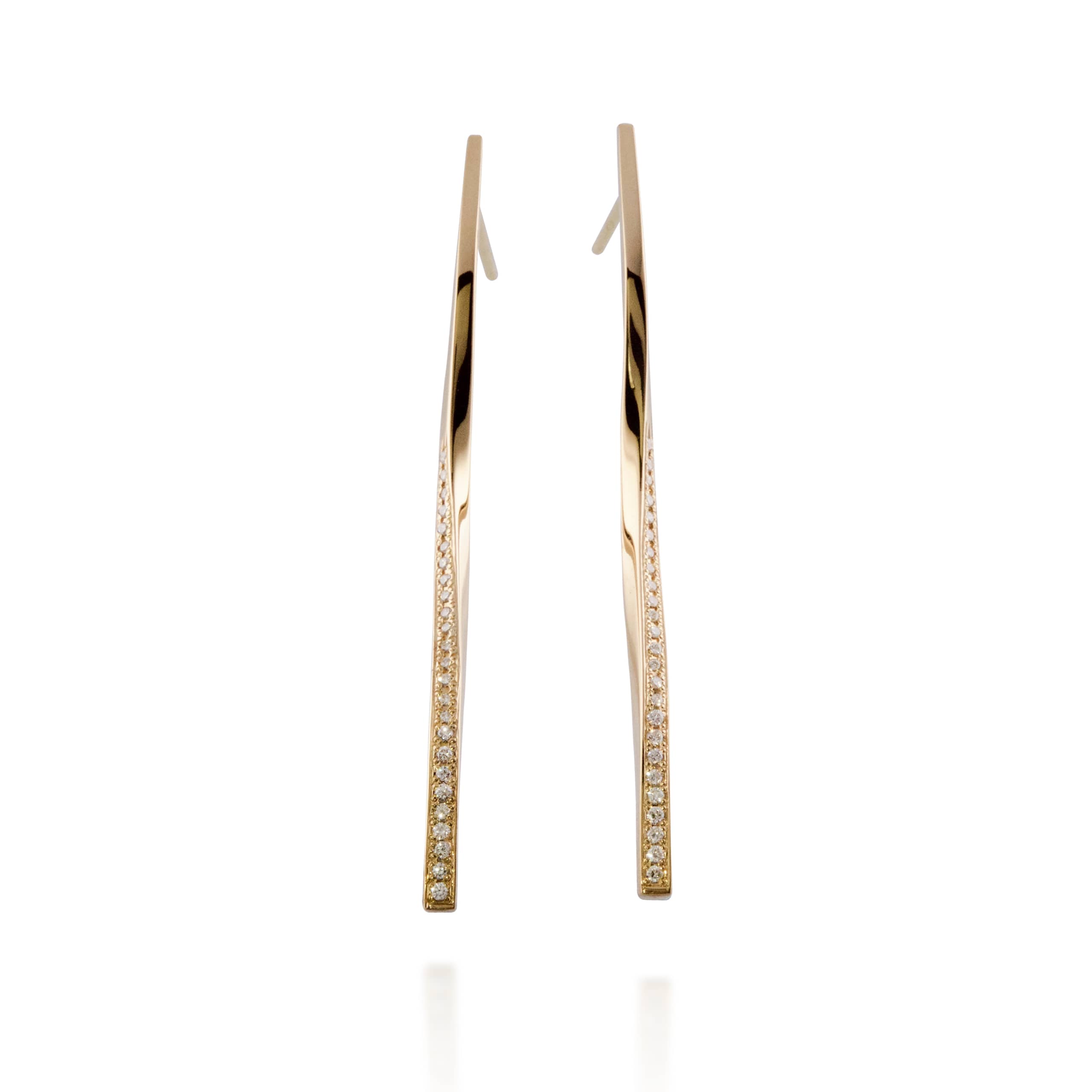 Boucles d'Oreilles Ondine Or Jaune et Diamants Boucles Oreilles Or Jaune et Diamants Ondine
