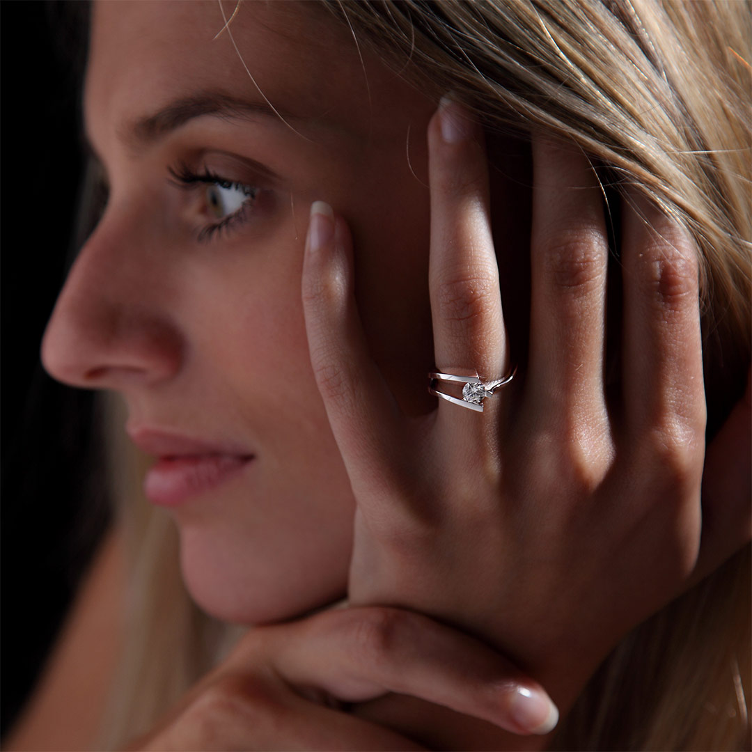 Bague Yi Diamant et Or Gris Bague Yi Diamant et Or Gris