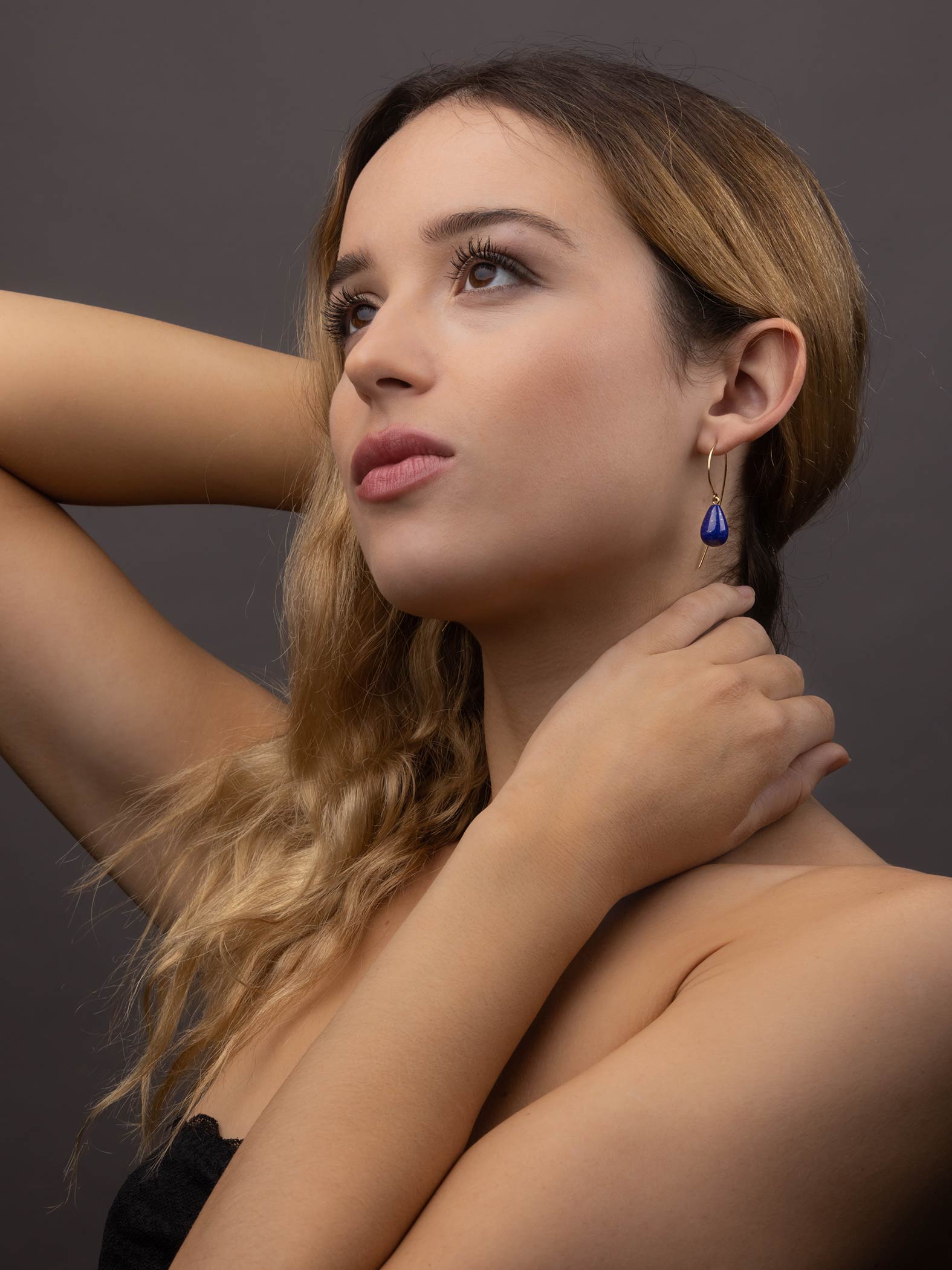 Boucles Oreilles Virgule C Lapis Lazuli